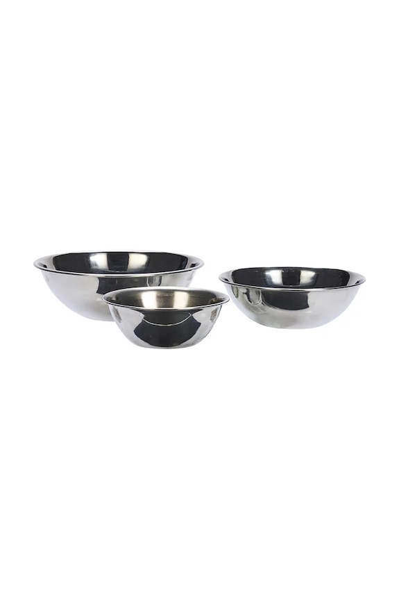 Madam Stoltz set de boluri pentru servire din oţel inoxidabil gri 39049