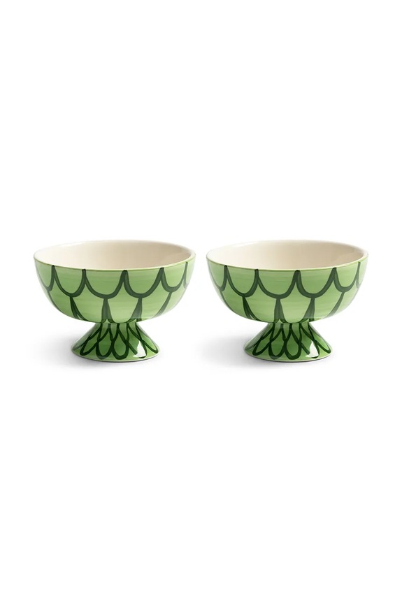 &k amsterdam set de boluri sirene green 250 ml 2-pack verde 2193.04