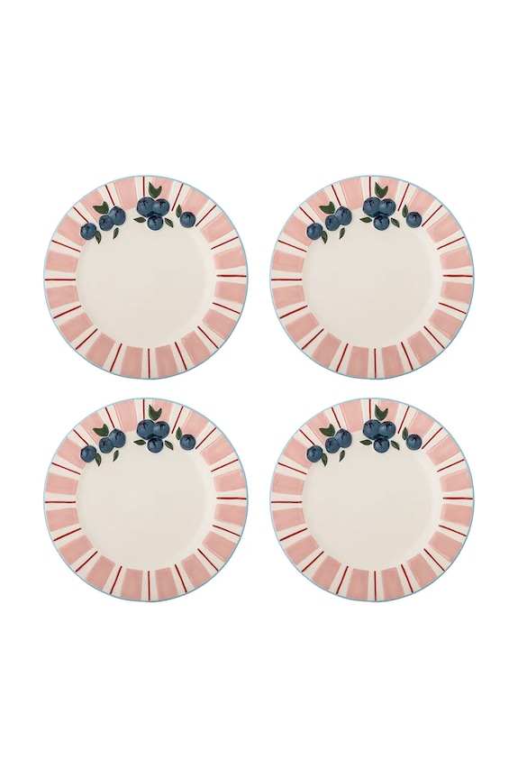 Bloomingville set de farfurii pentru desert Carry 20,5 cm 4-pack roz 82063201