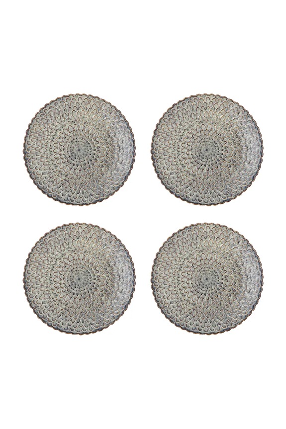Bloomingville zestaw talerzy płaskich Katrina 26,5 cm 4-pack niebieski 82072692