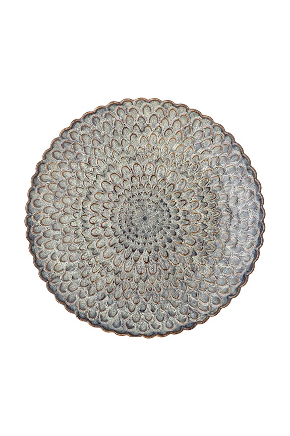 Bloomingville zestaw talerzy płaskich Katrina 26,5 cm 4-pack 82072692 niebieski AA00