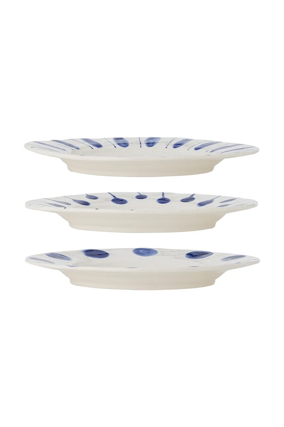 Bloomingville zestaw talerzy płaskich Linora 28 cm 3-pack 82072670 biały AA00