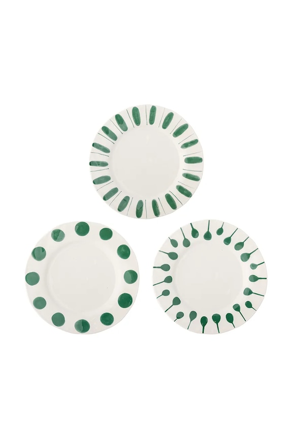 Sada mělkých talířů Bloomingville Linora 28 cm 3-pack bílá 82072673