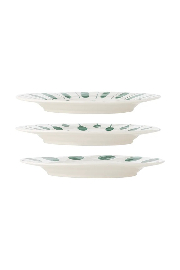 Sada mělkých talířů Bloomingville Linora 28 cm 3-pack 82072673 bílá AA00