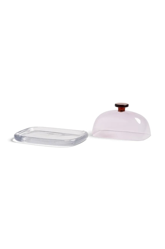 K Amsterdam maselniczka ze szkła barwionego 19 x 12,5 x 10 cm 362.08 różowy AA00
