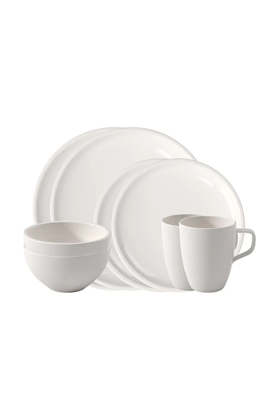 Villeroy & Boch serwis śniadaniowy z porcelany biały 10.4130.8543