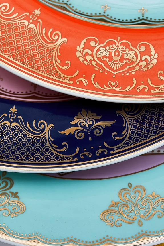 Kuchyňa a bar Pols Potten sada tanierov obedová vyrobená z porcelánu 27 cm 230.400.680 viacfarebná