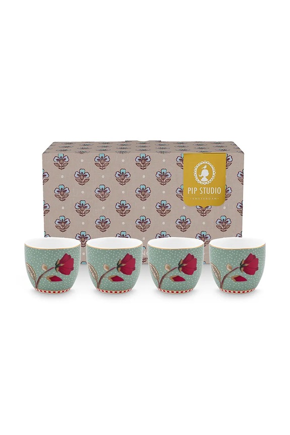 Pip Studio zestaw kubków z porcelany 4,7 cm 51011049 multicolor AA00