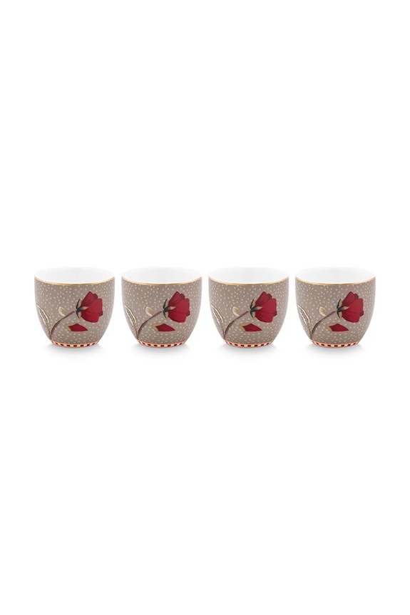 Pip Studio zestaw kubków z porcelany 4,7 cm multicolor 51011047