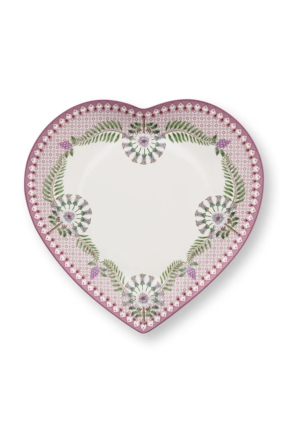 Pip Studio zestaw talerzy do serwowania z porcelany 21,5 cm 51001561 różowy