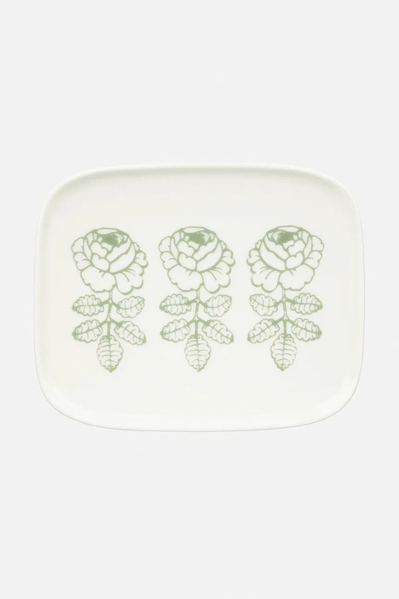Marimekko talerz do serwowania z kamionki 12 x 15 cm biały 075727.160