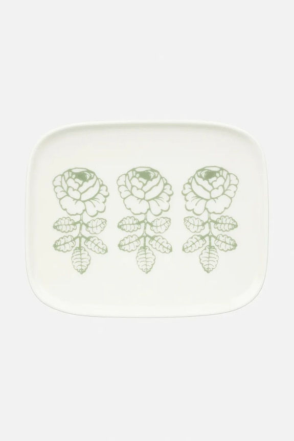 Marimekko talerz do serwowania z kamionki 12 x 15 cm biały 075727.160