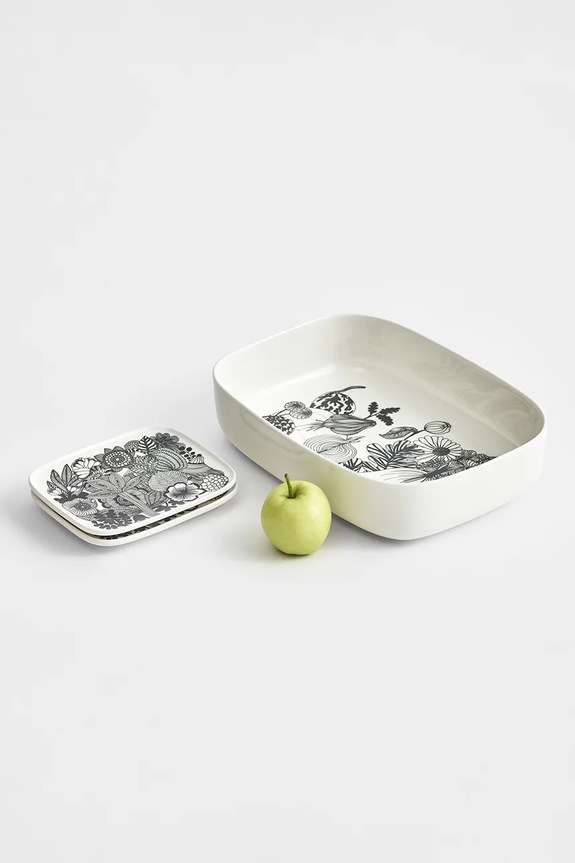 Marimekko piatto da servire in gres 15 x 12 cm 067845.090 nero AA00