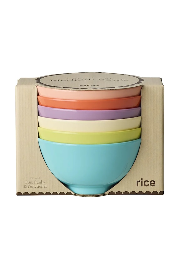 Rice σετ μπολάκια από μελαμίνη 13 x 12 x 15 cm πολύχρωμο MELBW.6ZSSS26