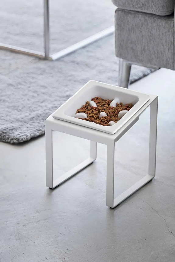 Decor Yamazaki miska pre domáceho maznáčika 15 x 15,5 x 17,6 cm 10239 biela