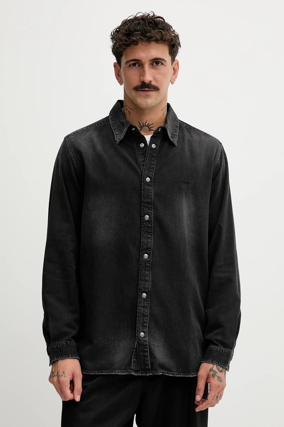 Diesel camicia di jeans D-SIMPLY semplice blu A03534.0DBDC