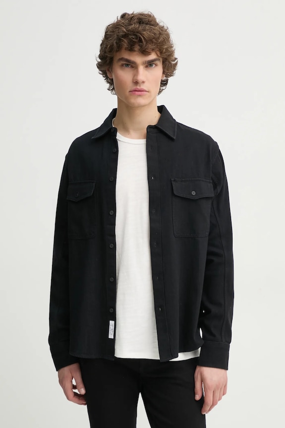 Rag & Bone koszula regular niebieski MED24F0004ZDBL