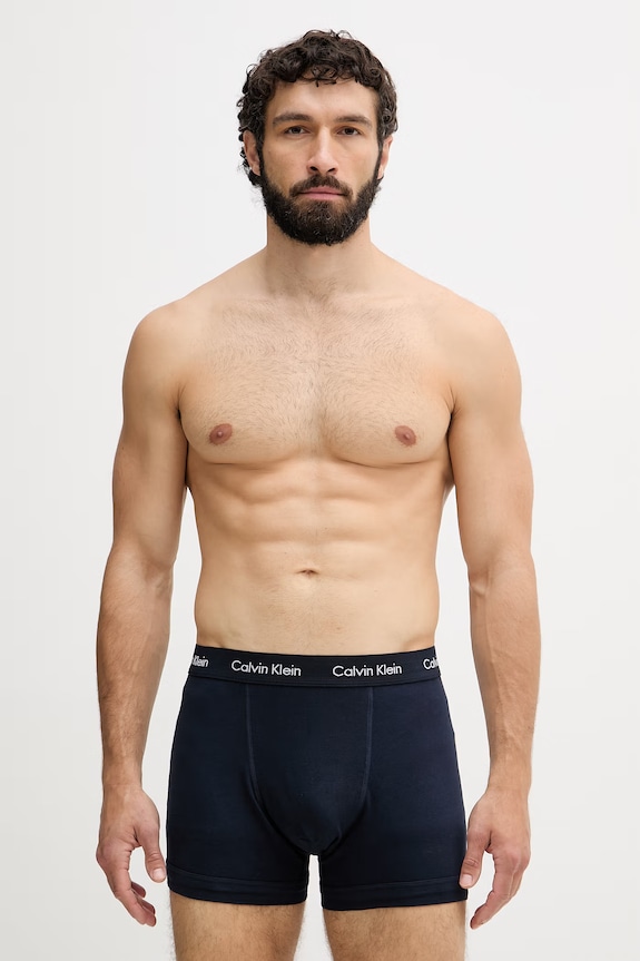 Calvin Klein Underwear boxerky pánske bavlnené s elastanom 3-pack tyrkysová 0000U2662G