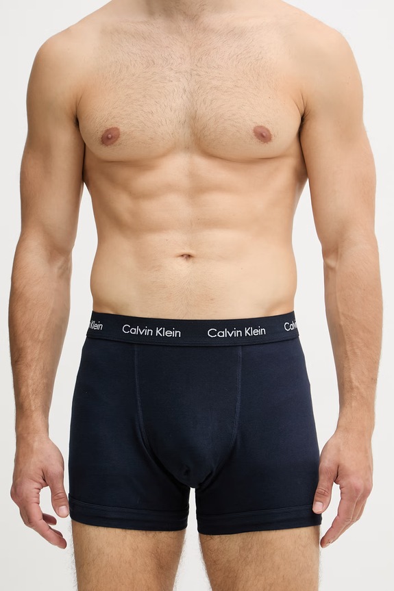 Calvin Klein Underwear boxerky pánske bavlnené s elastanom 3-pack 0000U2662G tyrkysová SS26