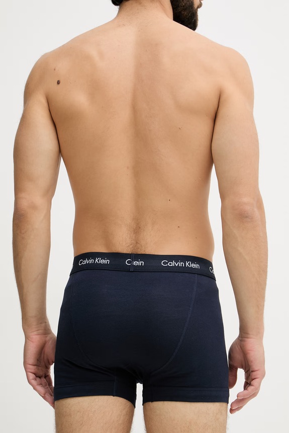 Oblečenie Calvin Klein Underwear boxerky pánske bavlnené s elastanom 3-pack 0000U2662G tyrkysová