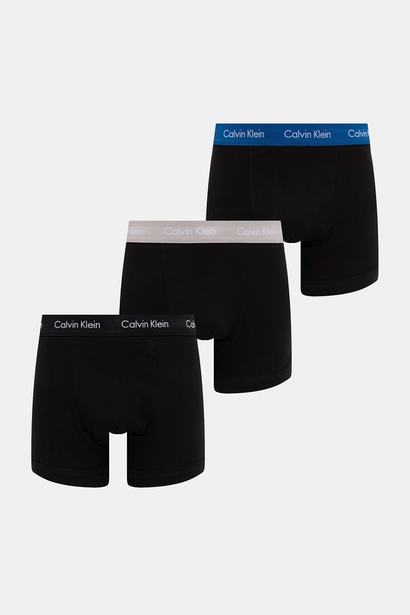 Calvin Klein Underwear boxerky pánske bavlnené s elastanom 3-pack čierna 0000U2662G