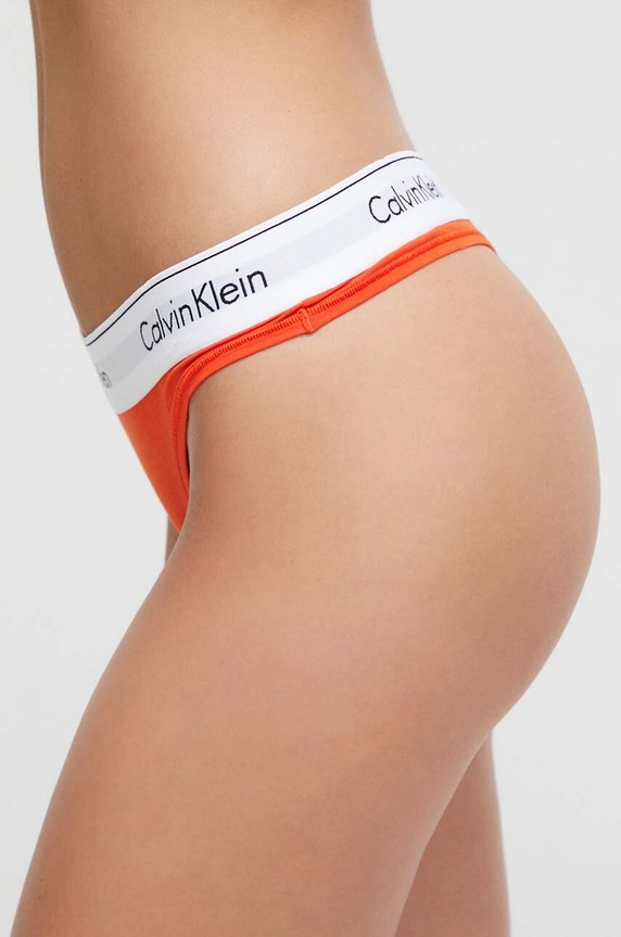 Calvin Klein Underwear stringi 0000F3786E pomarańczowy AA00