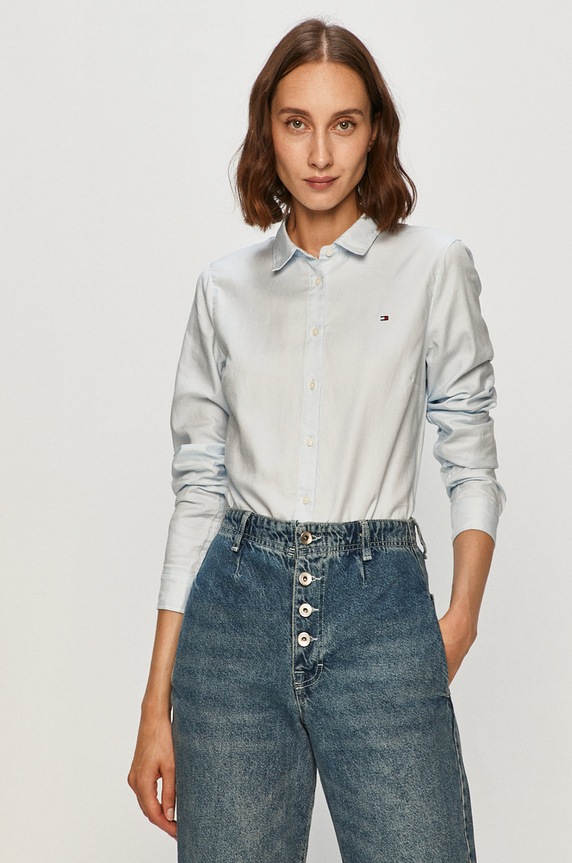Tommy Hilfiger koszula bawełniana 1M87647512 niebieski AA00