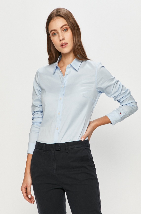 Tommy Hilfiger - Koszula 1M87647510 klasyczny niebieski 1M87647510