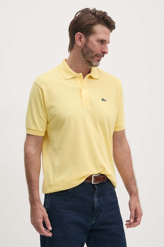 Lacoste polo bawełniane żółty L1212