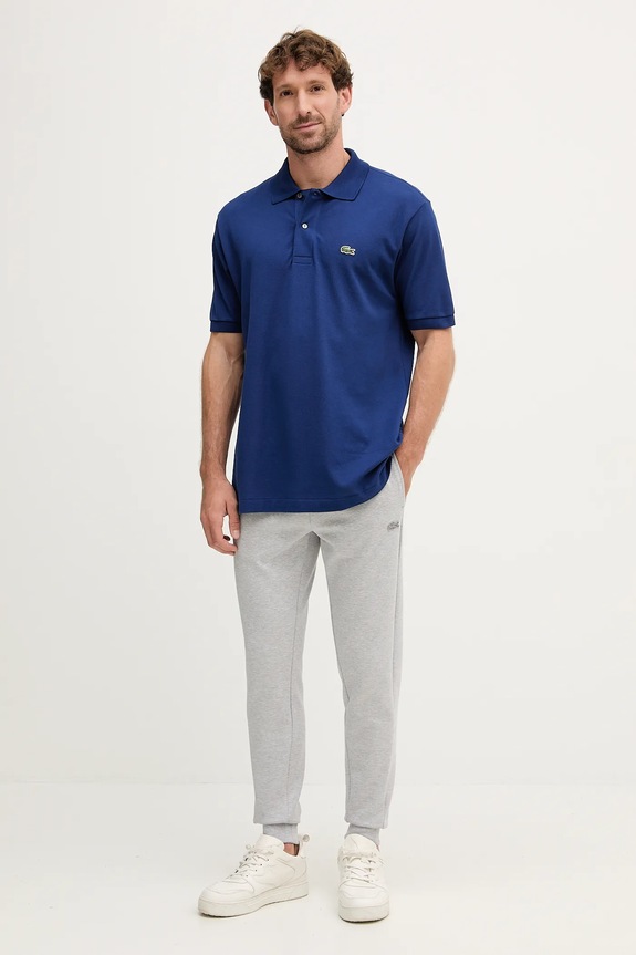 Bavlnené polo tričko Lacoste L1212 tmavomodrá AW25