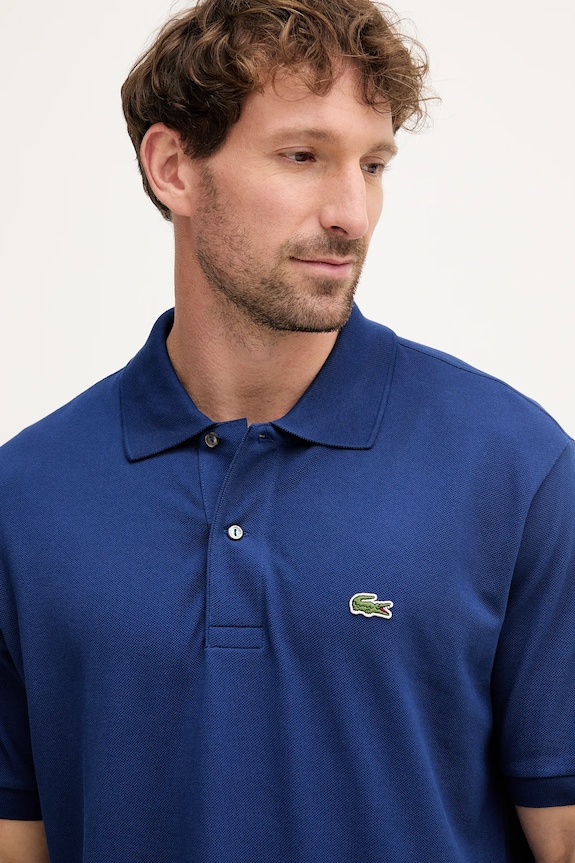 Bavlnené polo tričko Lacoste tmavomodrá L1212