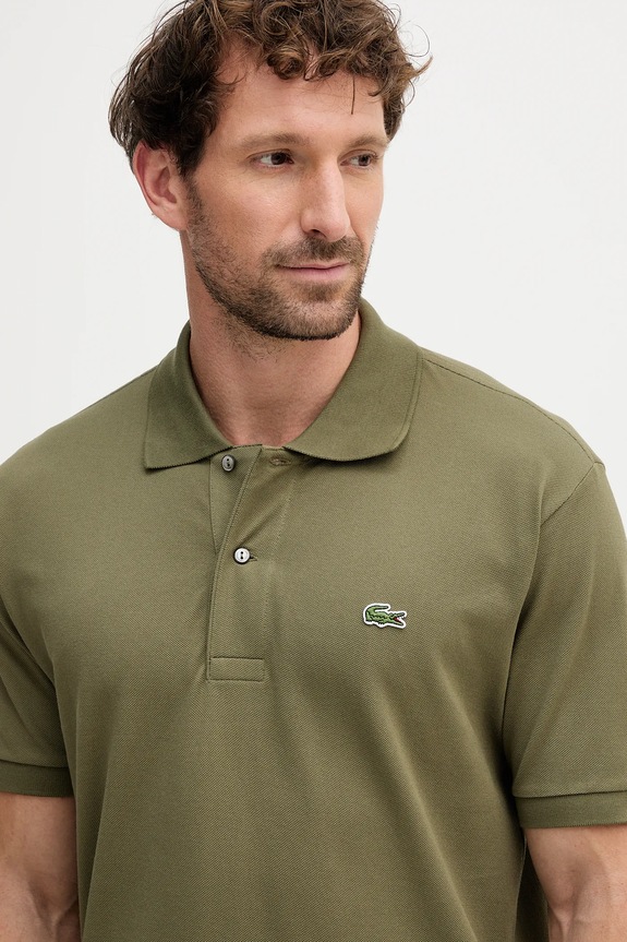 Oblečenie Bavlnené polo tričko Lacoste L1212 zelená
