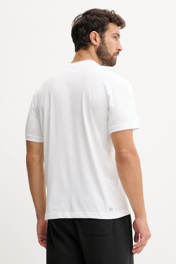 Odzież Lacoste T-shirt męski bawełniany TH7618 biały
