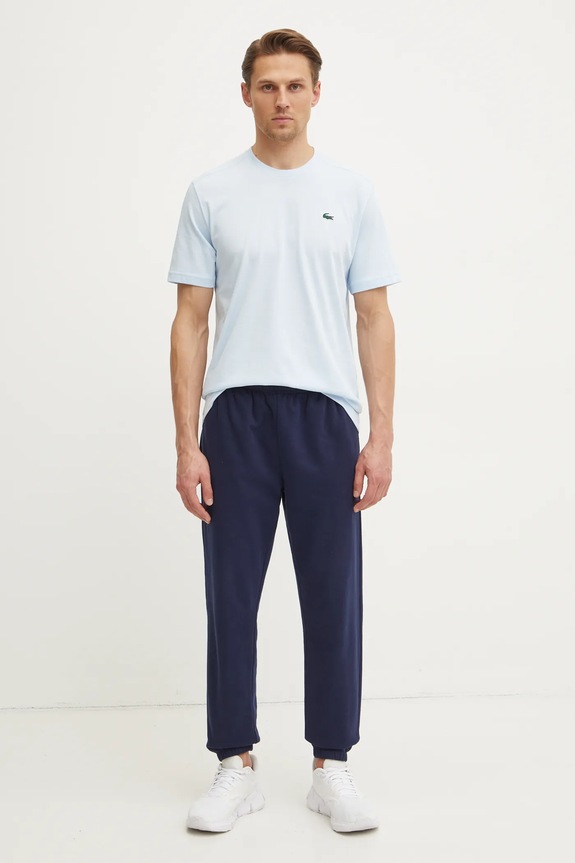 Lacoste T-shirt męski bawełniany TH7618 niebieski SS26