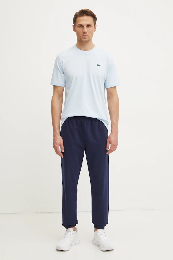 Lacoste T-shirt męski bawełniany TH7618 niebieski SS26