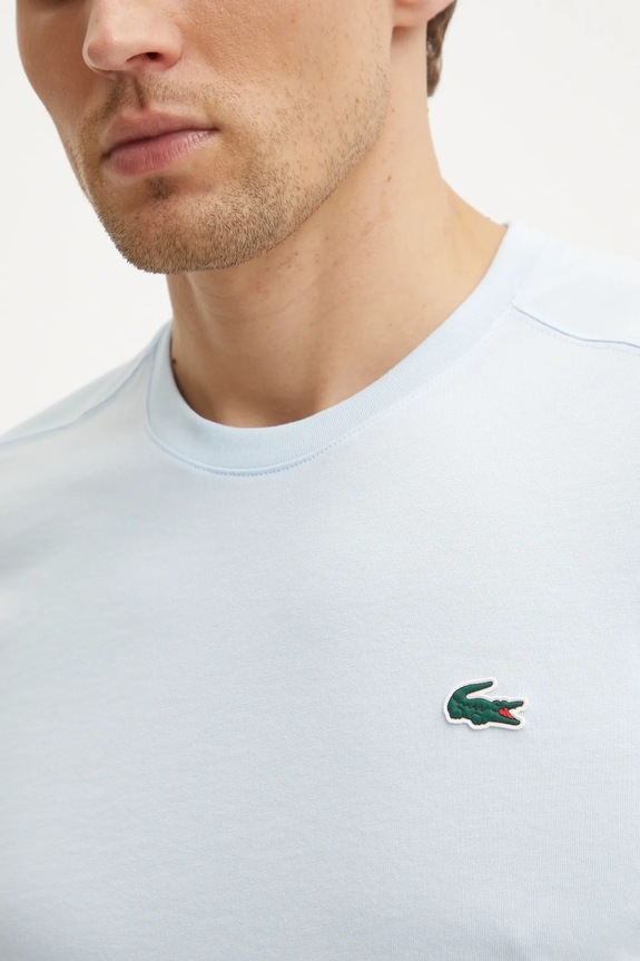 Lacoste T-shirt męski bawełniany TH7618 niebieski