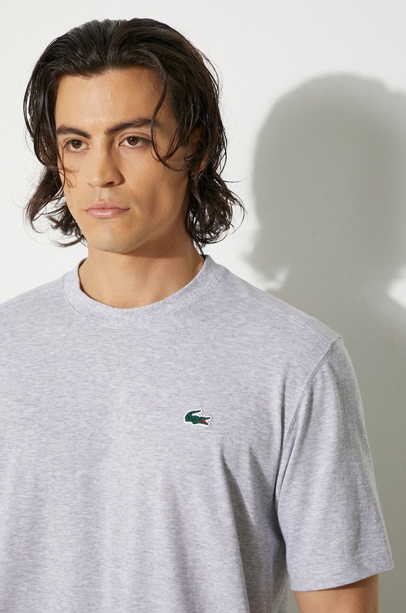 Lacoste T-shirt bawełniany męski TH7618 szary