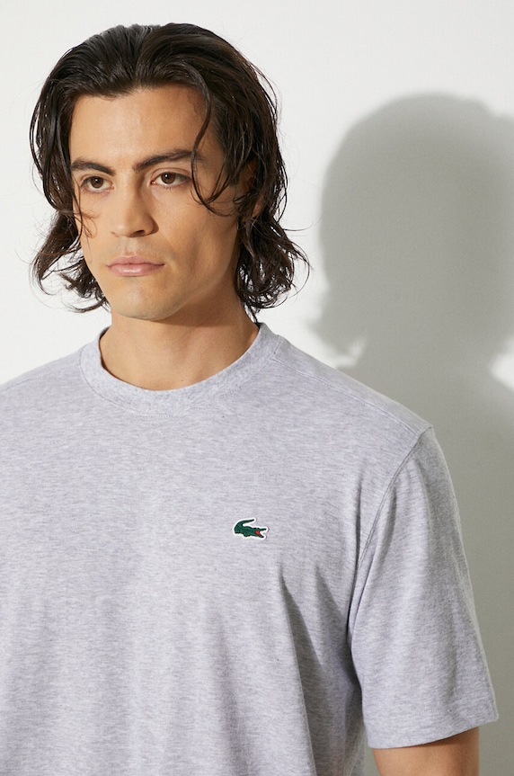 Lacoste T-shirt bawełniany męski TH7618 szary