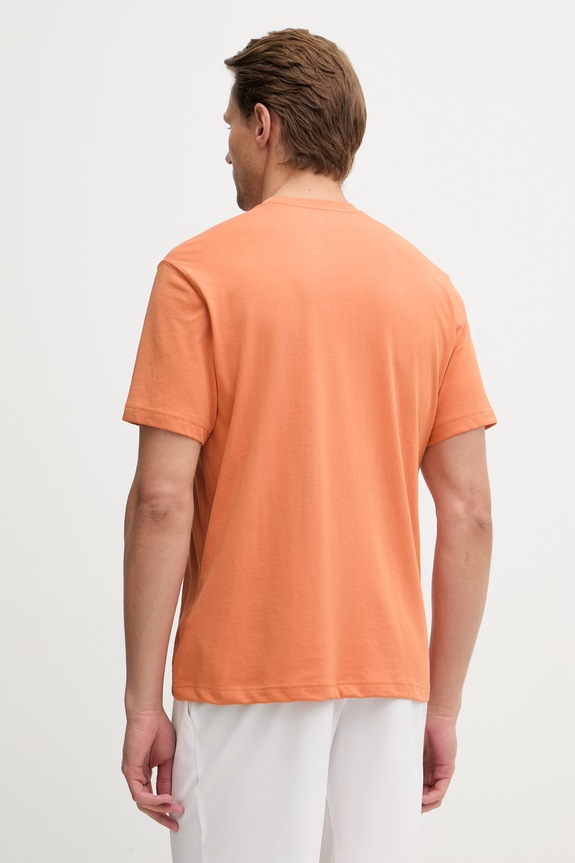 Odzież Lacoste T-shirt męski bawełniany TH7618 pomarańczowy