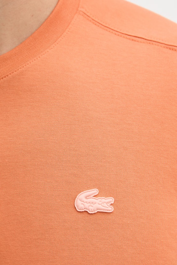 Lacoste T-shirt męski bawełniany TH7618 pomarańczowy