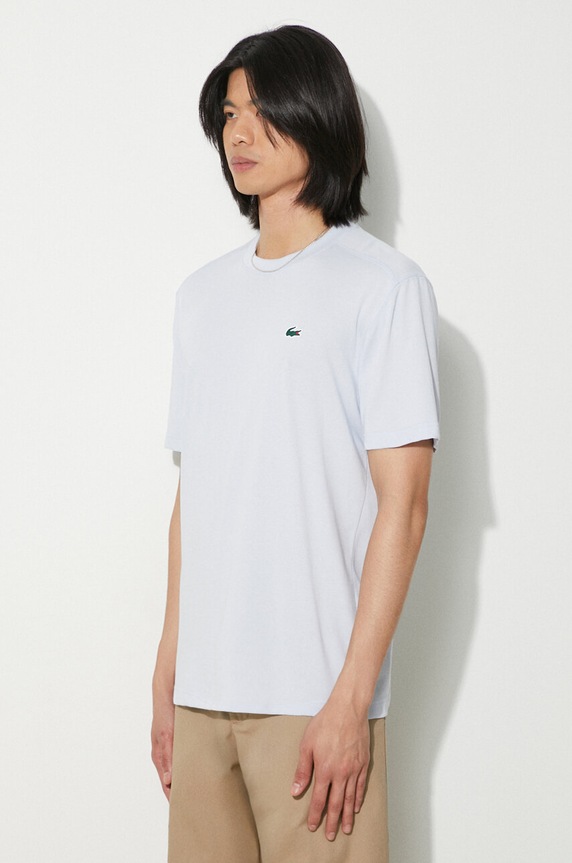 Lacoste T-shirt bawełniany męski niebieski TH7618