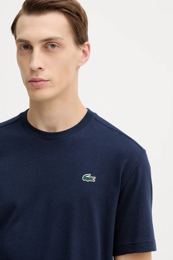 Lacoste T-shirt bawełniany męski granatowy TH7618