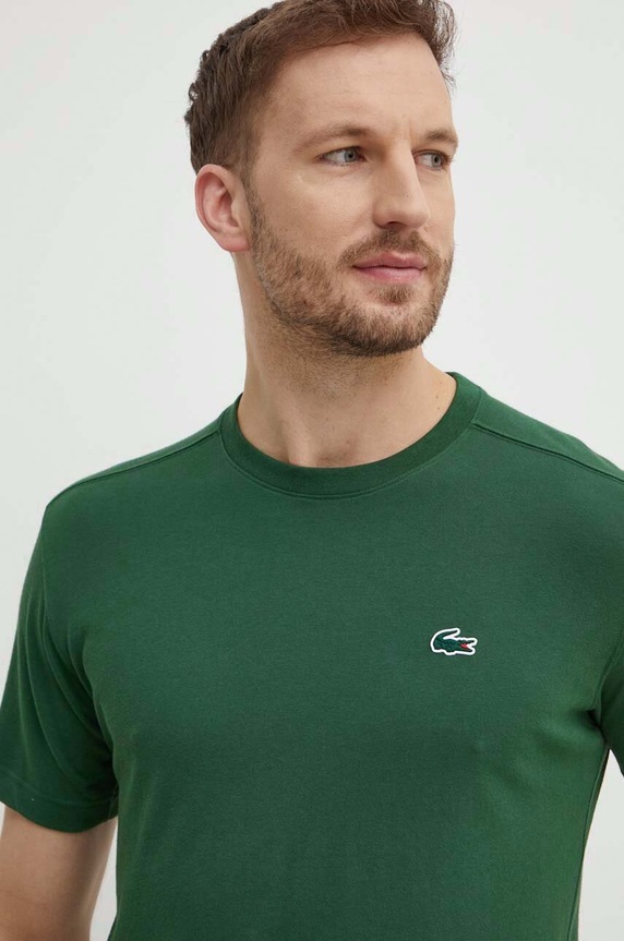 Lacoste t-shirt férfi pamut zöld TH7618