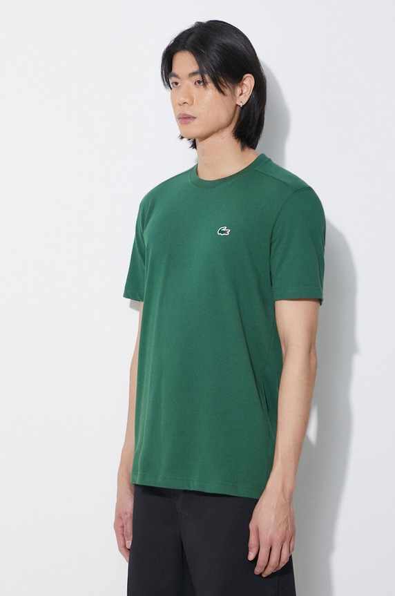Lacoste T-shirt bawełniany męski zielony TH7618