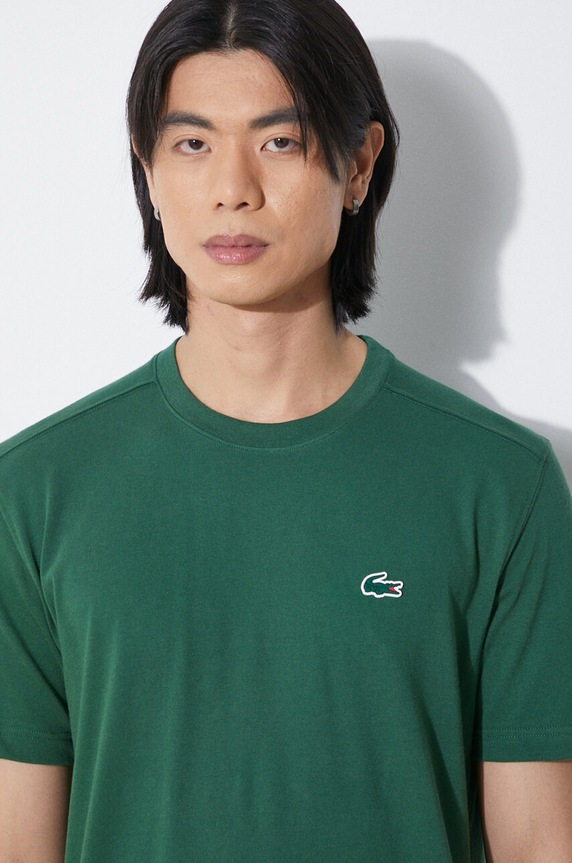 Lacoste T-shirt bawełniany męski TH7618 zielony