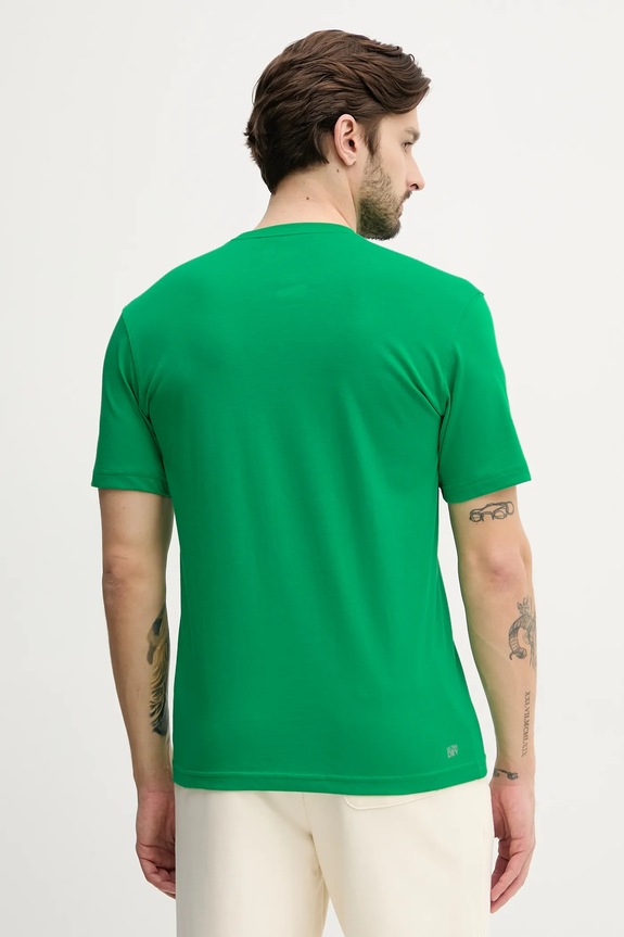 Odzież Lacoste T-shirt męski bawełniany TH7618 zielony