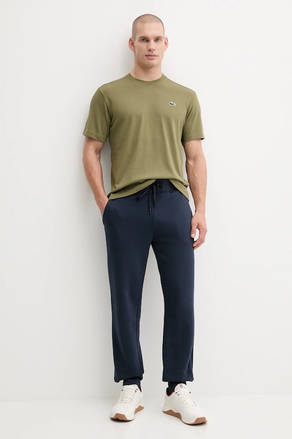 Lacoste T-shirt męski bawełniany TH7618 zielony SS26
