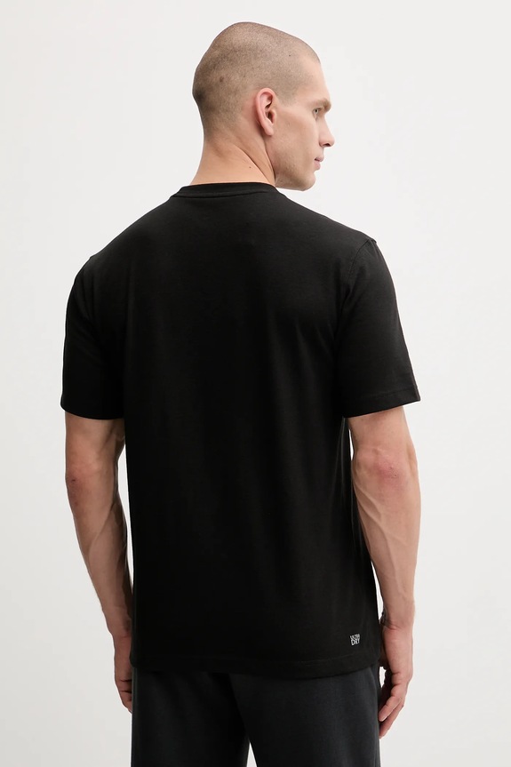 Odzież Lacoste T-shirt męski bawełniany TH7618 czarny