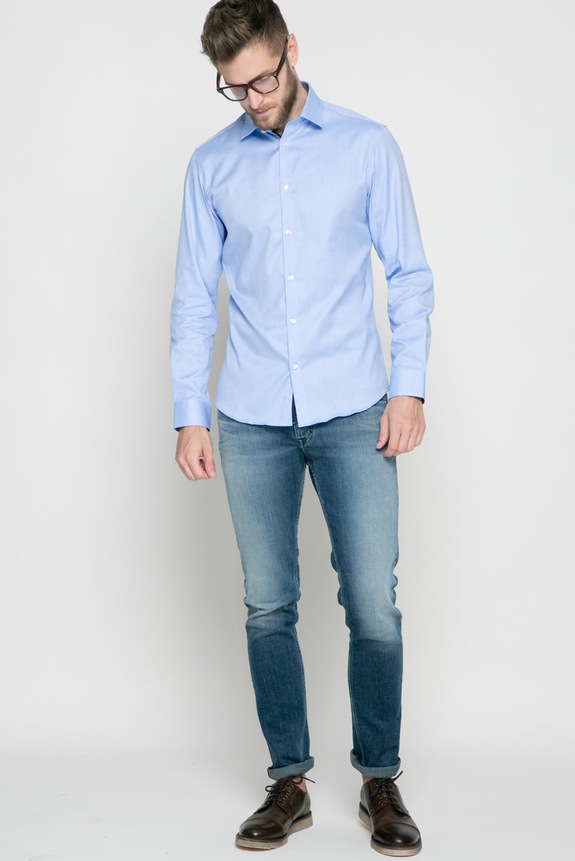 Odzież Selected Homme - Koszula 16058640 niebieski