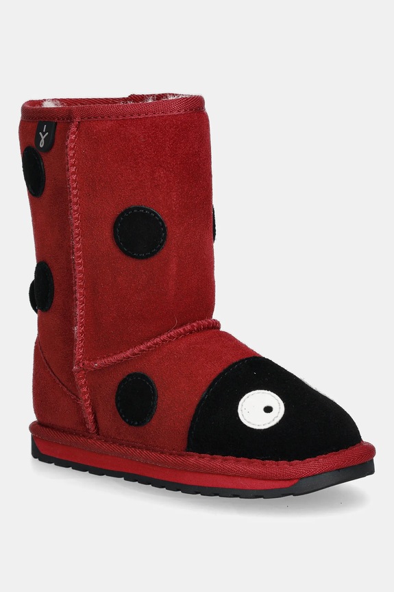 Emu Australia - Detské vysoké čižmy Ladybird červená K10111.Red